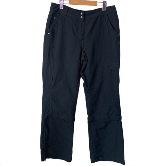MEC Convertible Black Hiking  pants zipper removable bottoms size 10 - Picture 1 of 14